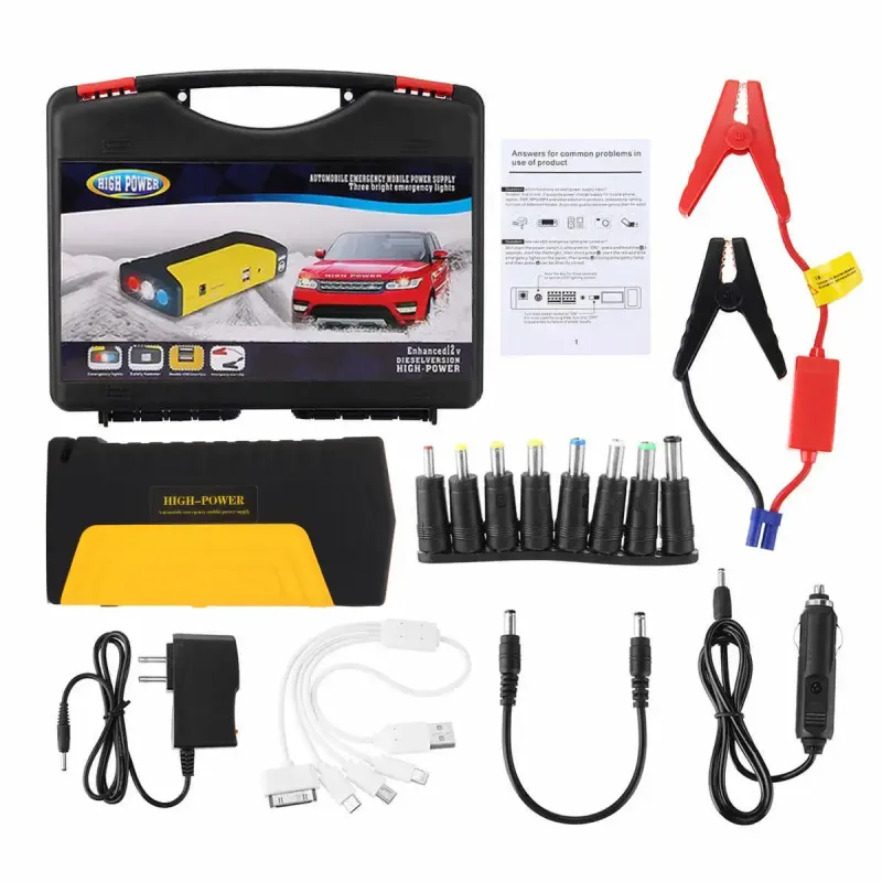 Пусковий автомобільний пристрій для акумулятора JUMP Starter Power Bank 50800 mAh