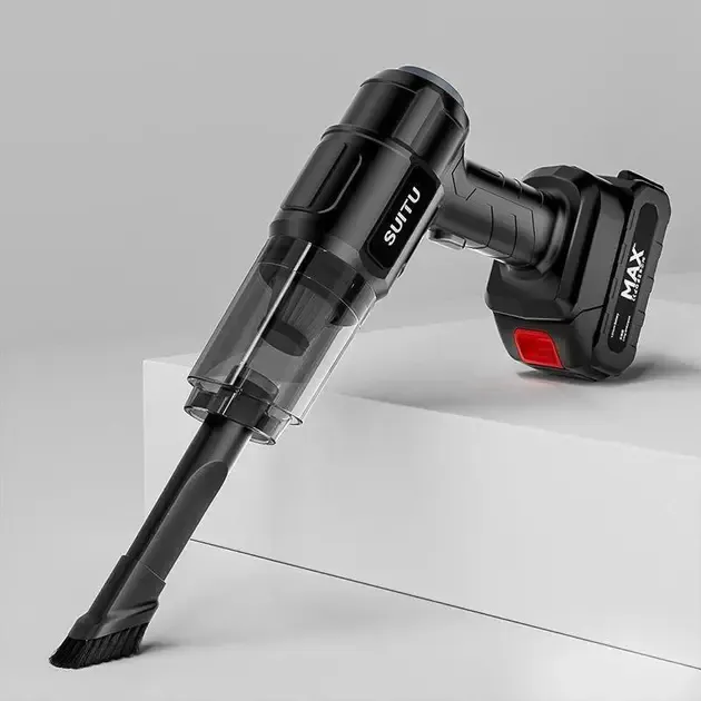 Автомобільний пилосос потужний бездротовий акумуляторний, 4 насадок