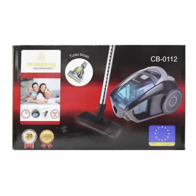Пилосос безмішковий , колба , Crownberg СВ 0112 , 2600 W