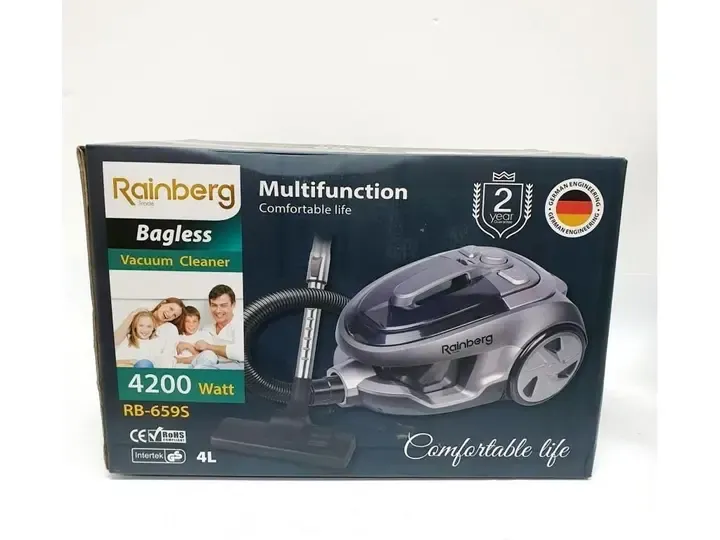 Пилосос Rainberg RB-659S колбовий з регулятором потужності HEPA фільтр 4L - 4200 W