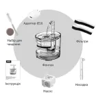Питний фонтан напувалка для котів та собак NPET WF050TP 1.5L з фільтром прозорий