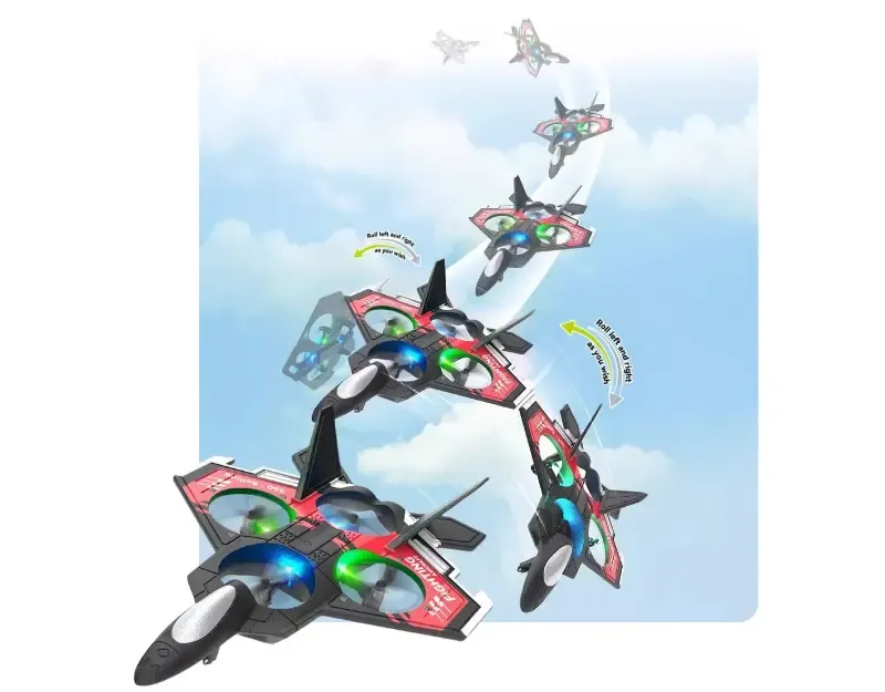 Радіокерований літак S98, винищувач, акробатика на 360°, гіроскоп, протиударний, світлодіодні ліхтарі