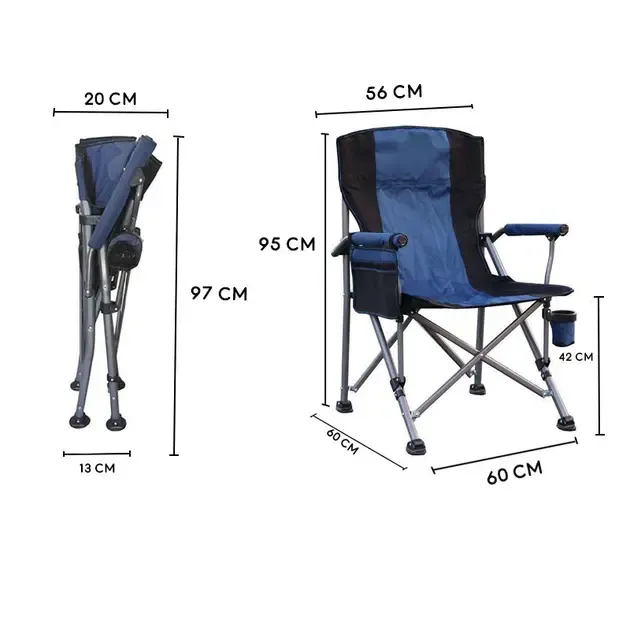 Розкладне крісло Lesko S4577 98*56*58 см туристичне
