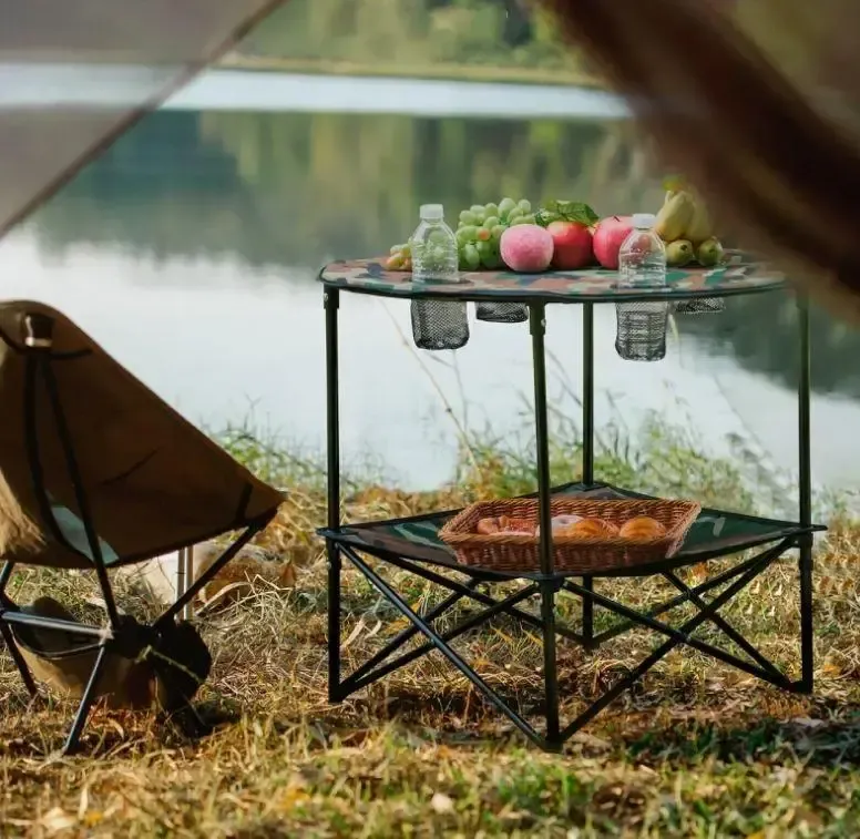 Розкладний набір для пікніка, круглий стіл та 4 стільці, компактна сумка GP4264