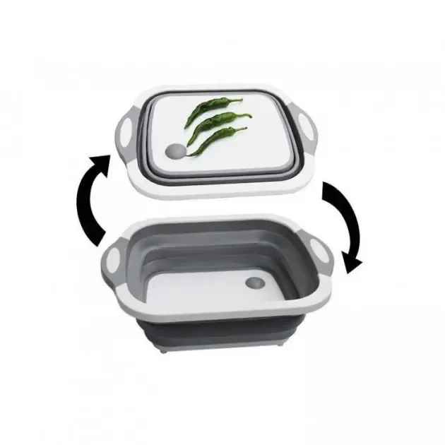 Обробна дошка 2 в 1 Chopper Дошка-миска, дошка контейнер, силіконова дошка