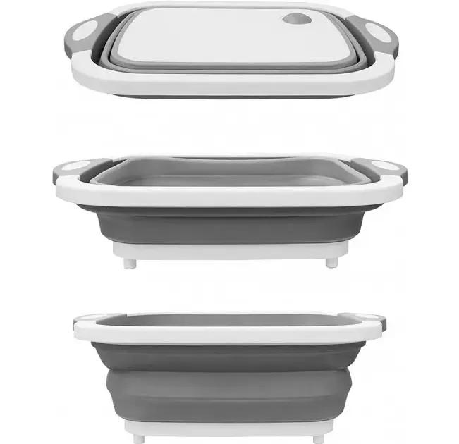 Обробна дошка 2 в 1 Chopper Дошка-миска, дошка контейнер, силіконова дошка