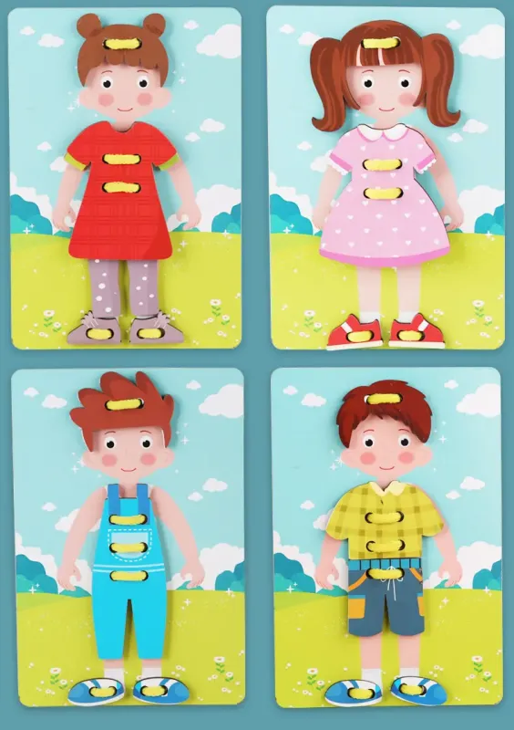 Розвиваючий дерев'яний конструктор створення персонажів