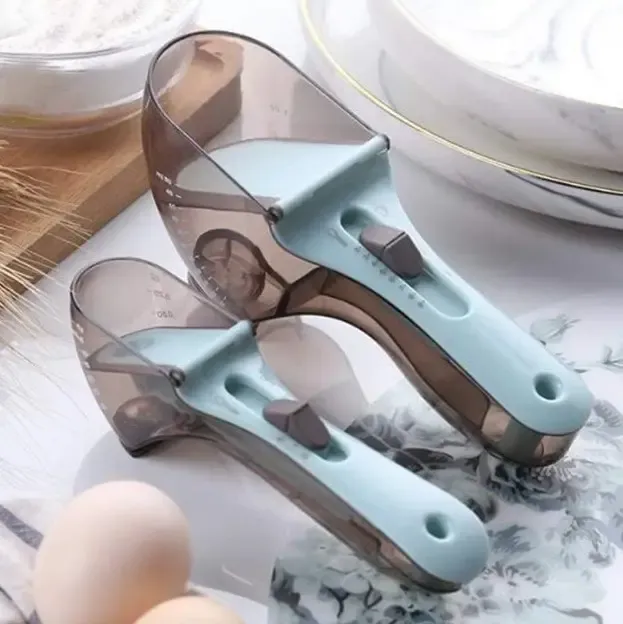 Регульовані пластикові мірні ложки 2 штуки Adjustable measuring spoon
