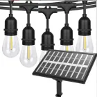 Ретро гірлянда на потужній сонячній батареї 5 м 15 лампочок Bulbs
