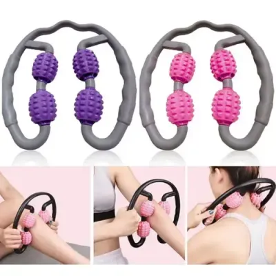 Роликовий масажер антицелюлітний універсальний для тіла LOSSO U-5 рожевий