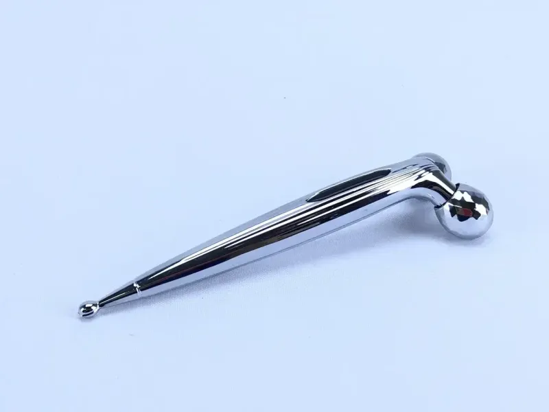 Роликовий ручний масажер для обличчя з 3D кульками LBJ-116B 3D Massager Сріблястий