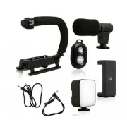 Ручка стабілізатор AY-49U для відеокамер фотоапаратів Uподібний кронштейн для телефону з спалахом мікрофоном