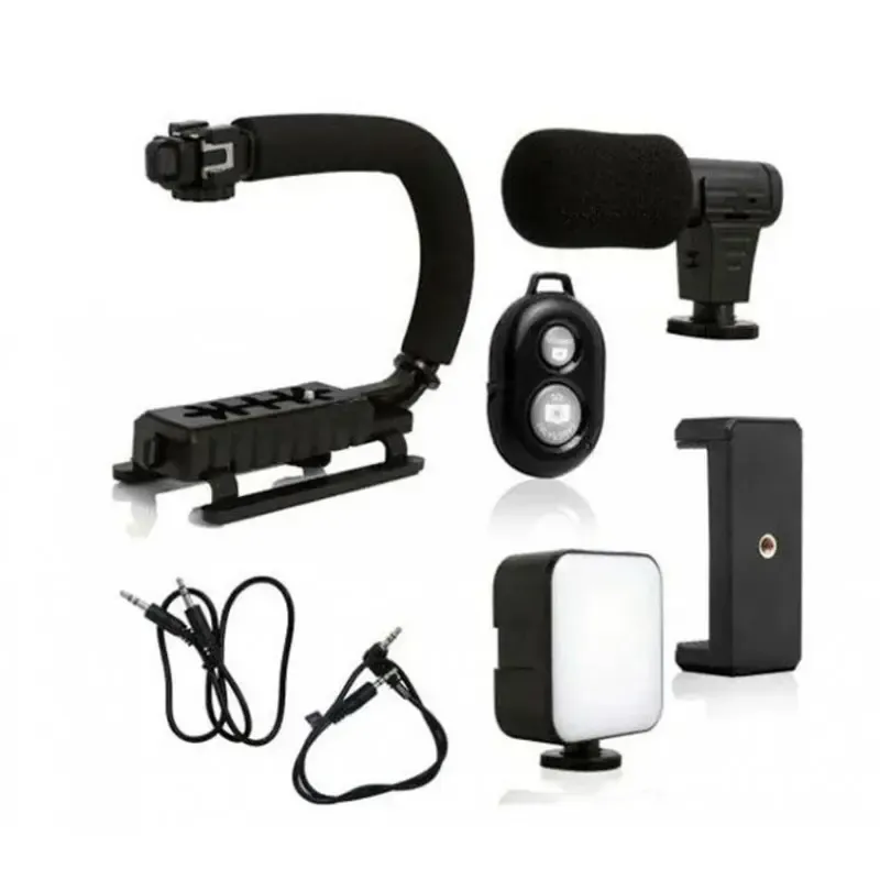 Ручка стабілізатор AY-49U для відеокамер фотоапаратів Uподібний кронштейн для телефону з спалахом мікрофоном