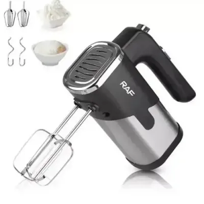 Ручний міксер кухонний R-6630 5 швидкостей 2 чорний насадки