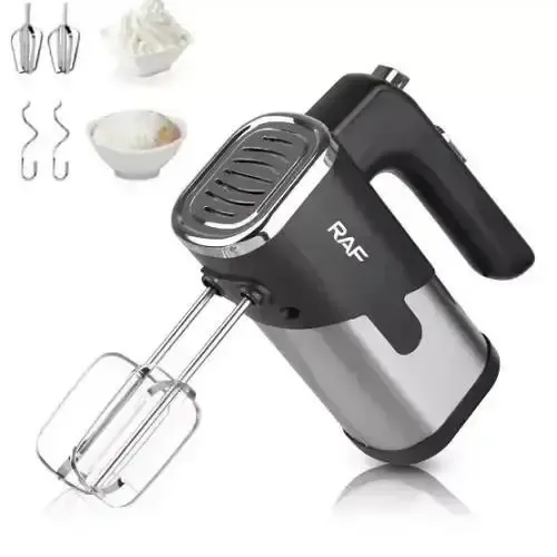 Ручний міксер кухонний R-6630 5 швидкостей 2 чорний насадки