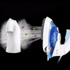 Ручний паровий відпарювач Mini Steam Iron HT-558B - компактна дорожня парова праска зі щіткою