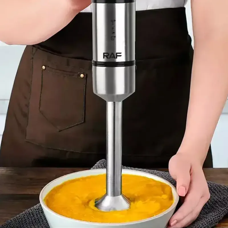 Ручний занурювальний блендер 1000 Вт, 2 швидкості, RAF-378/ Кухонний блендер подрібнювач з металевою ніжкою