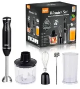 Ручний занурювальний блендер RAF R.314B з металевою ніжкою 5в1 800 Вт