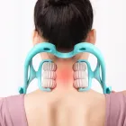Ручний роликовий масажер для шиї Neck Stretcher з рельєфними роликами, що обертаються 360°