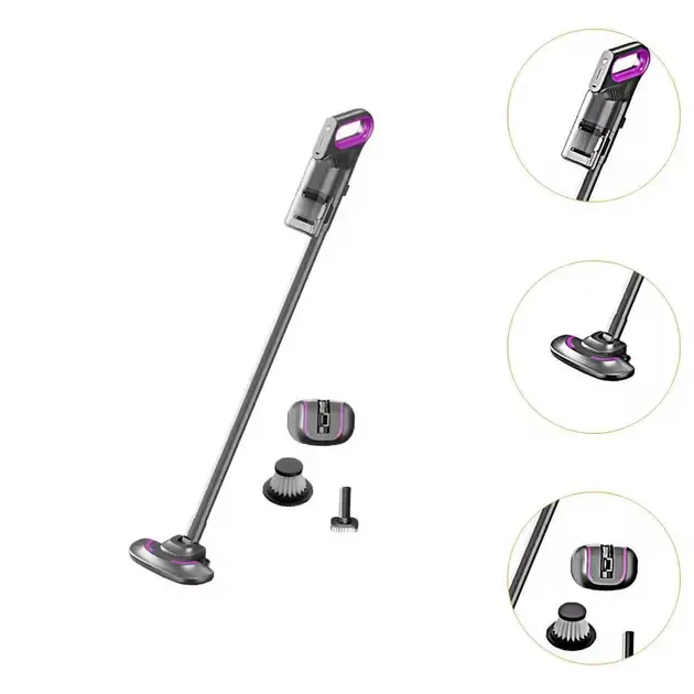 Ручний вертикальний пилосос Mite Remover 2в1, бездротовий пилосос на акумуляторі сірий XL-1153