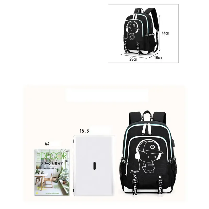 Рюкзак Senkey & Style Music з USB світиться в темряві