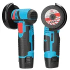 Професійна акумуляторна болгарка Meterk 500W 12V, Кутова шліфувальна машина 76 мм на акумуляторі, шліфувальна машина 19500 об/хв в кейсі Синя