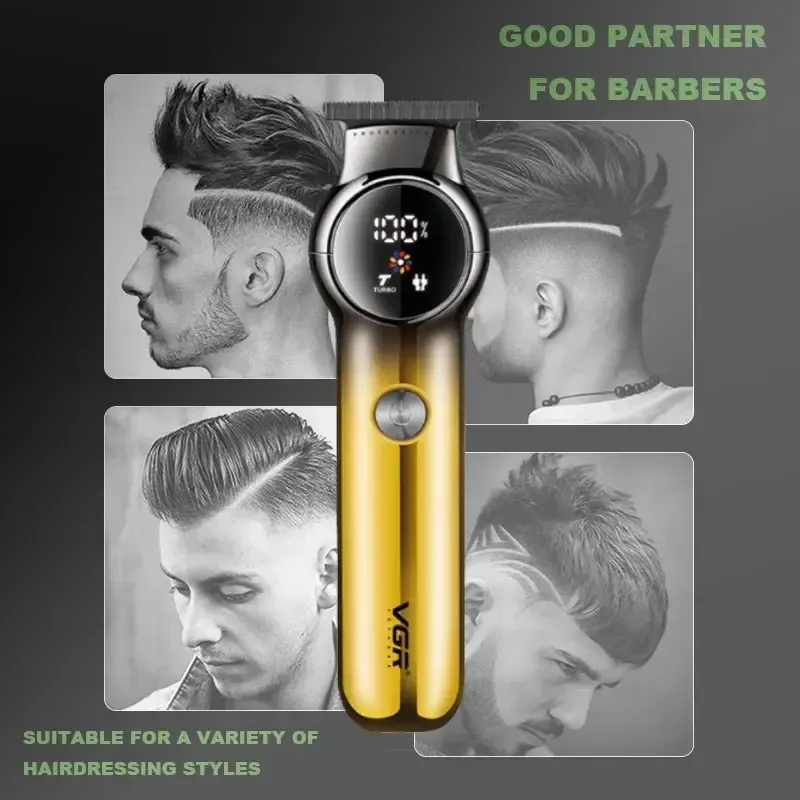 Акумуляторна машинка для стрижки VGR V-989 від USB з 3 насадками