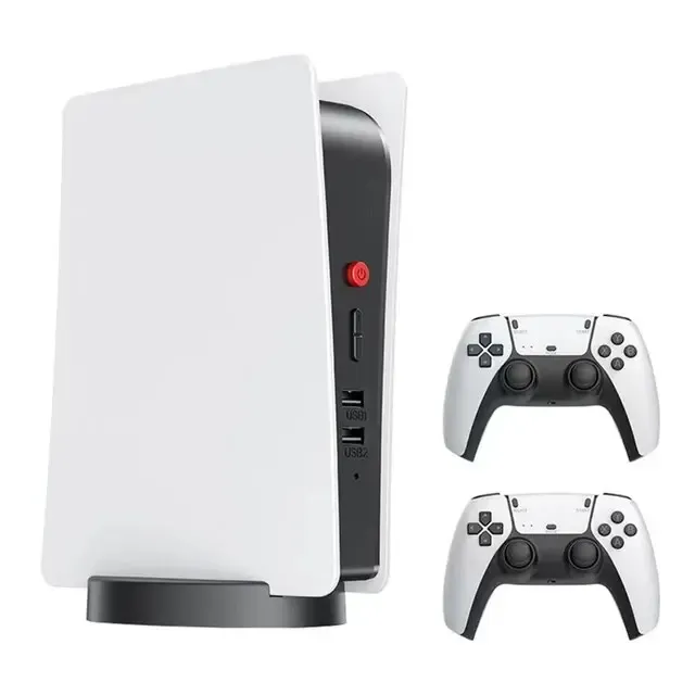 Ігрова приставка Бездротова телевізійна ігрова консоль HappyJoe White M5, 64 ГБ, 15000+ ігор, підтримка PS1/MAME/GBA