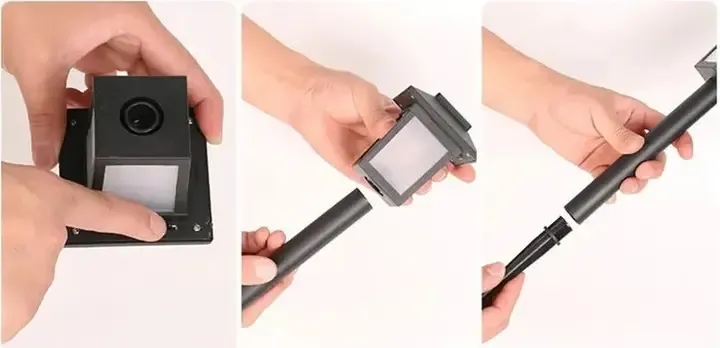 Садовий ліхтар на сонячній батареї Квадрат LED 26 см 6 WW Білий теплий