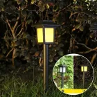 Садовий ліхтар на сонячній батареї Квадрат LED 26 см 6 WW Білий теплий