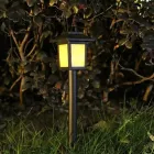 Садовий ліхтар на сонячній батареї Квадрат LED 26 см 6 WW Білий теплий