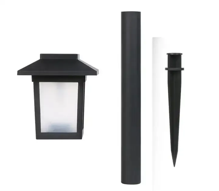 Садовий ліхтар на сонячній батареї Квадрат LED 26 см 6 WW Білий теплий