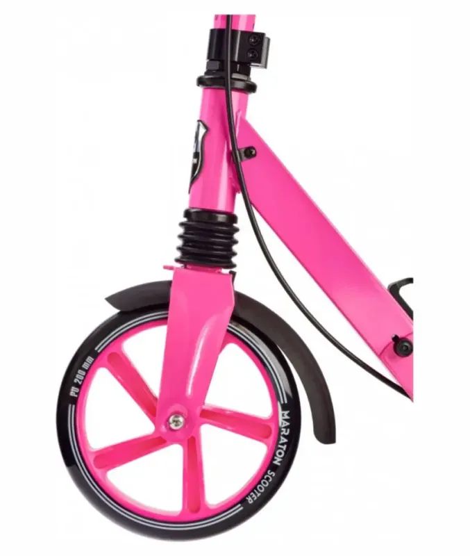 Самокат Maraton Rider складаний двоколісний з ручним гальмом та підсклянником для дівчаток