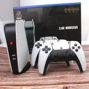 Ігрова приставка Бездротова телевізійна ігрова консоль HappyJoe White M5, 64 ГБ, 15000+ ігор, підтримка PS1/MAME/GBA