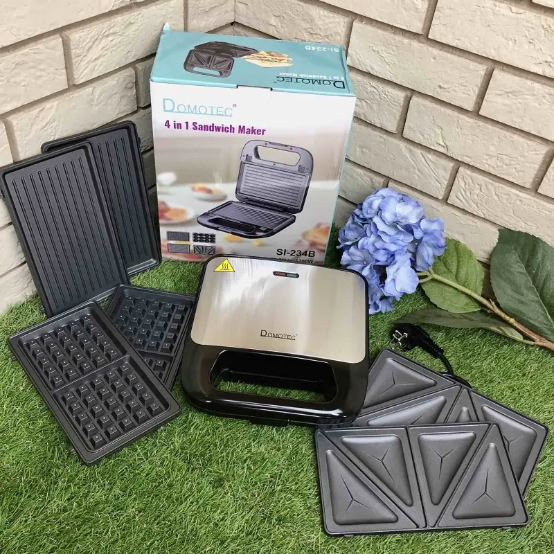 Вафельниця-сендвічниця 4в1 Domotec SI-234B