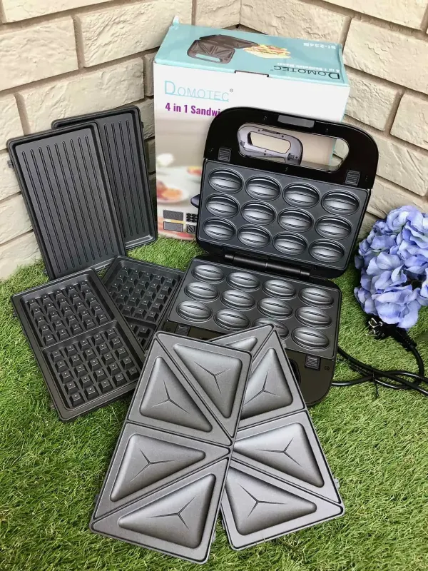 Вафельниця-сендвічниця 4в1 Domotec SI-234B