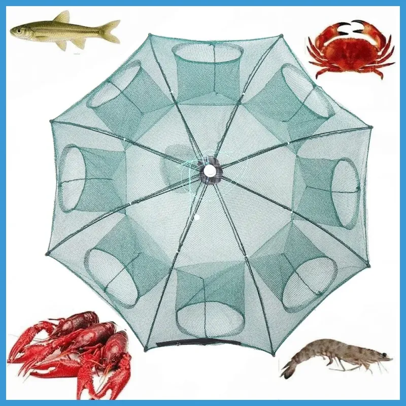 Мережа рибальська автоматична, 4-8 отворів, нейлонова, складана