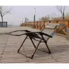 Шезлонг розкладне крісло-лежак 170х70х65 садове крісло для відпочинку кемпінгове