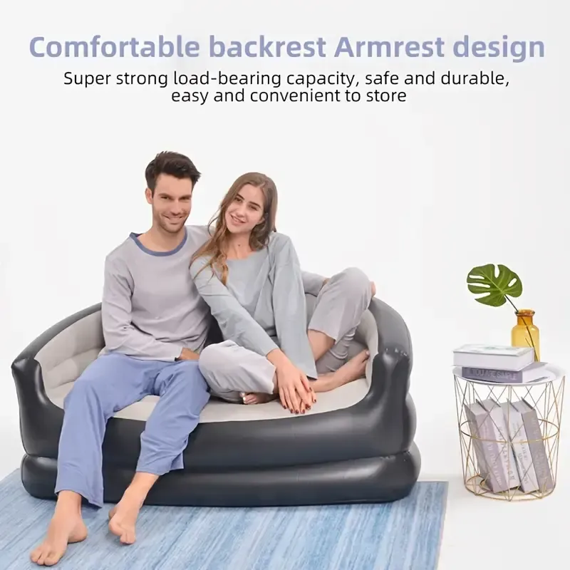 Складаний диван для відпочинку, Портативне ліжко з підлокітниками ПВХ матеріал XL-1134