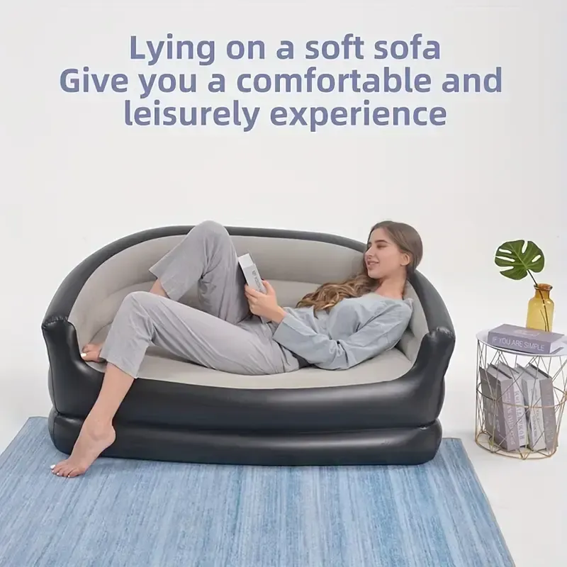 Складаний диван для відпочинку, Портативне ліжко з підлокітниками ПВХ матеріал XL-1134
