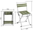 Складаний стілець для пікніка та риболовлі зі спинкою 45 см C-1