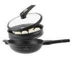 Сковорода алюмінієва 3 в 1 на 32 см з антипригарним покриттям EDENBERG EB-12112 Вок-сотейник-пароварка