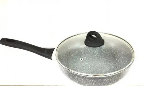 Сковорідка алюмінієва Benson BN-493 із кришкою 28см мармурове покриття