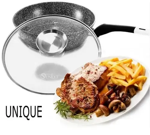 Сковорода глибока з кришкою UNIQUE UN-5171 24 см