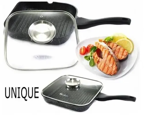 Сковорода-гриль Unique UN-4011 із кришкою 24 см
