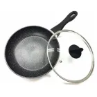 Сковорідка з кришкою 24см Benson BN-491 з мармуровим покриттям