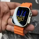 Помаранчеві Смарт годинник L8 Ultra Max 49 mm 1:1 Apple Watch! AMOLED.Преміум якість. Є гвинти та фіксатор ремінця