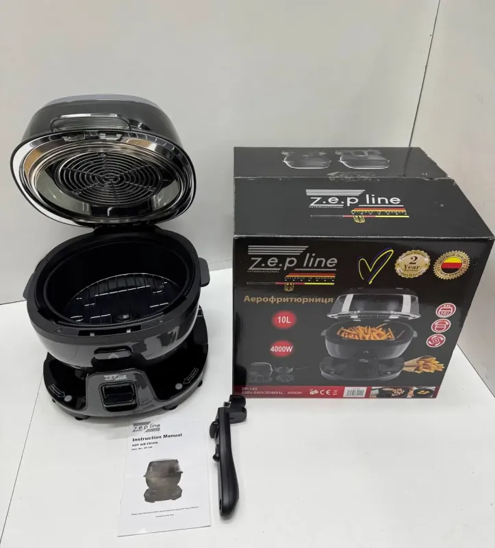 Смарт-Аерофритюрниця з функцією обертання на 18 програм Zepline ZP-140 10літрів 4000Вт