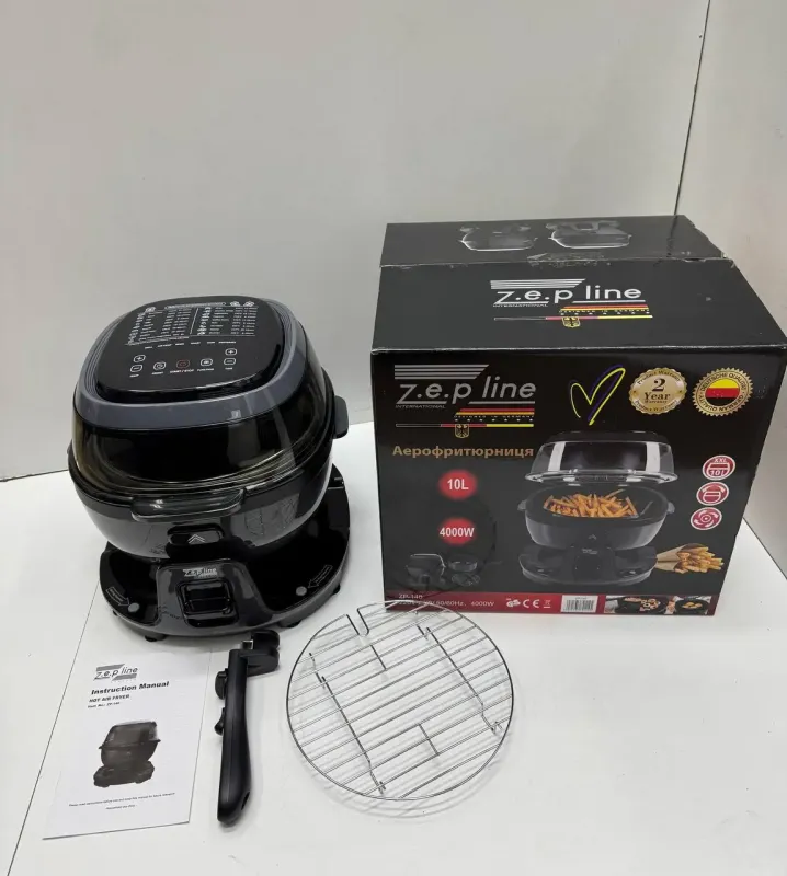Смарт-Аерофритюрниця з функцією обертання на 18 програм Zepline ZP-140 10літрів 4000Вт