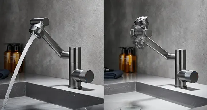 Змішувач для кухні під фільтр із гнучким зливом faucet AND938 Чорний